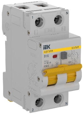 Выключатель автоматический дифференциального тока B 16А 30мА тип A АВДТ32EM KARAT IEK KA-VD14-1-016-B-030-A