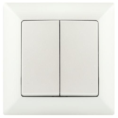 Переключатель 2-кл. СП Solo 4-107-06 10А 250В IP20 перламутр Intro Б0053614