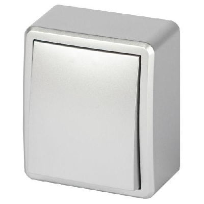 Выключатель 1-кл. ОП Эксперт 11-1201-03 IP20 10АХ-250В алюм. Эра Б0063014