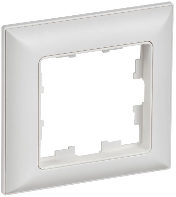 Рамка 1-м BRITE РУ-1-БрАБ арктич. бел./бел. IEK BR-M12-12-K91