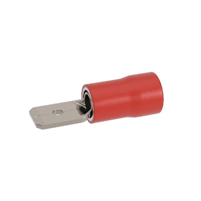 Наконечник-разъем плоский вилка 6.3х0.8 изолированный фланец для кабеля сечением до 1.5кв.мм DKC IFCM-1.5-6.3-8