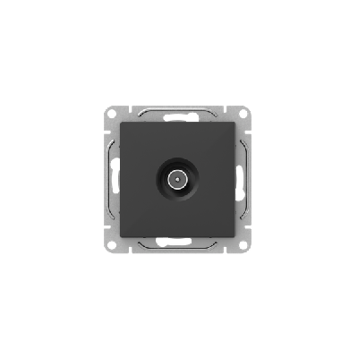 Розетка телевизионная оконечная TV СП Эпика механизм черн. EKF UP1-SOB-TV-3