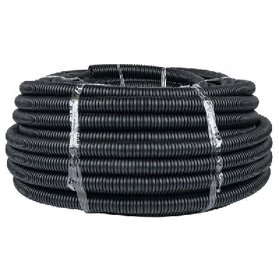 Труба гофрированная ПНД гибкая тяжелая d32мм с протяжкой черн. (уп.50м) PROxima EKF tpnd-32-t