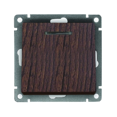 Выключатель 1-кл. СП Афина 10А IP20 с подсветкой механизм венге Universal A0121-V