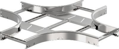 Ответвитель для лотка Х-образ. 100х400 R300 LESTA IEK CKR04-4-100-400