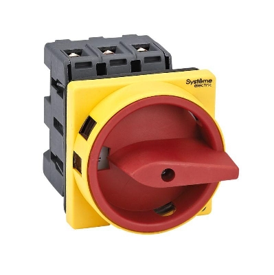 Выключатель-разъединитель 3п 63А IP20 с красн. рукоят. на дверцу 4 винтами с замком SE MSD63310R