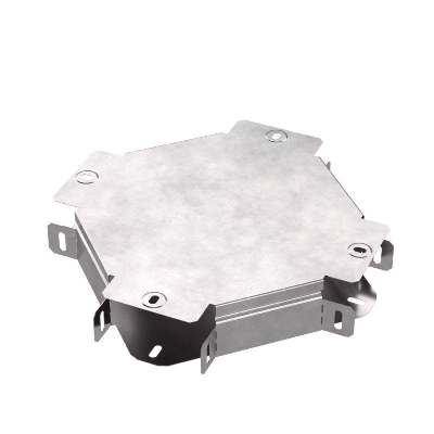 Ответвитель для лотка Х-образ. 100х50 с крышкой Стандарт Промрукав PR16.0456