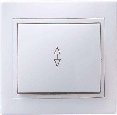 Переключатель проходной 1-кл. СП Кварта 10А IP20 ВСп10-1-0-КБ бел. GENERICA EVK12-K01-10-DM