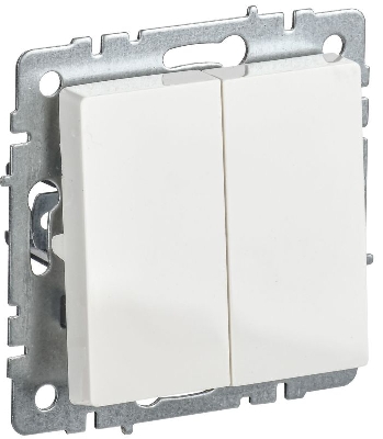 Выключатель 2-кл. Brite 10А ВС10-2-0-БрБ механизм бел. IEK BR-V20-0-10-K01-PRO