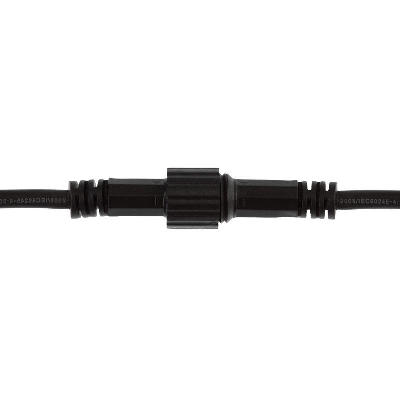 Коннектор с проводами папа-мама 2 pin черн. каучук Neon-Night 315-436