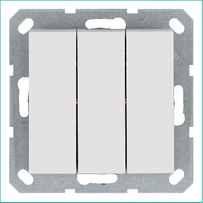 Выключатель 3-кл. 10А IP20 механизм бел. глянцевый Jasmart G3031W