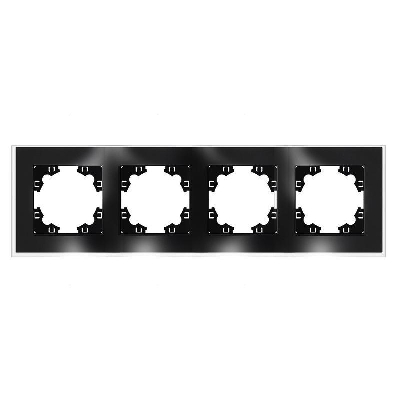 Рамка 4-м Афина стеклянная графит UNIVersal 2257