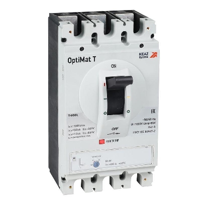 Выключатель автоматический на напряжение до 1000VAC OptiMat T400M-HV TM 400A 3P КЭАЗ 356955