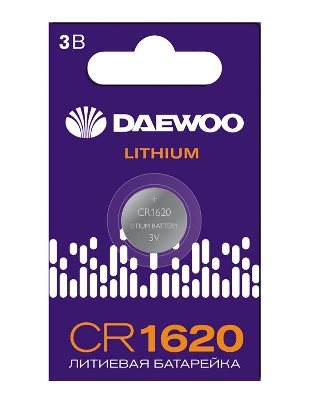 Элемент питания литиевый CR1620 3В BL-1 (блист.1шт) DAEWOO 5058019