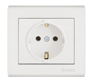 Розетка Manolya с заземл. бел. Makel 41001028