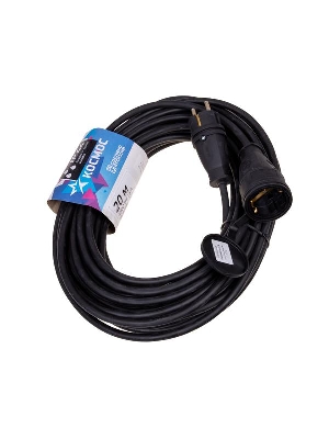 Удлинитель-шнур 1х20м 16А IP44 250В 4кВт оранж. каучук КГ 3х2.5 УХз16 Россия КОСМОС YSHKsm20m-1g(16A)KG