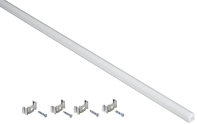 Профиль алюминиевый для LED ленты 1616 накладной угл. опал (дл.2м) компл. аксессуров IEK LSADD1616-SET1-2-N3-1-12