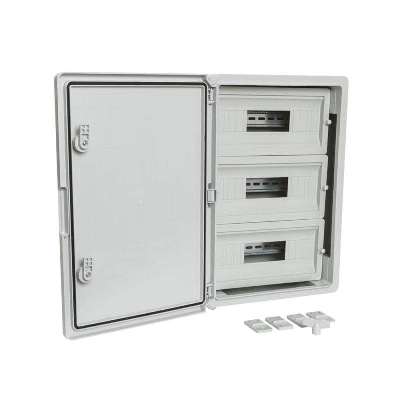 Корпус пластиковый распределительный ЩРН-45 IP65 сер. дверь 500х350х190 Промрукав PR08.26500