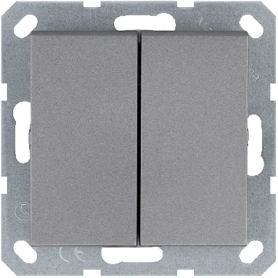 Кнопка 2-кл. 10А IP20 с переключающим контактом механизм алюм. Jasmart G3020S