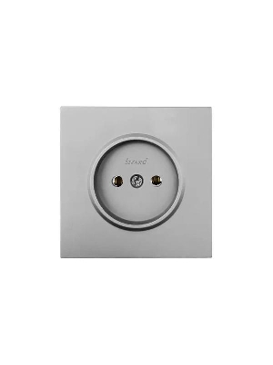 Розетка 1 мест. б/з ПБТ СП ZIMA IP20 16А безвинт. зажим сер. матов. LEZARD 704-7488-121BQC