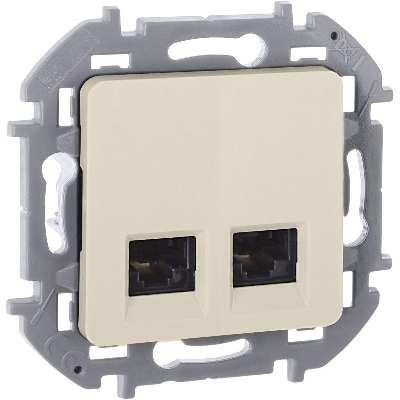 Розетка компьютерная 2-м Inspiria RJ45 кат.5E UTP сл. кость IEK 673836