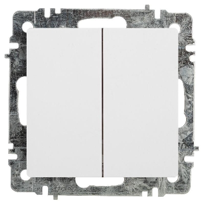 Переключатель 2-кл. СП Accent 6-107-01 10А IP20 250В AL/CU бел. Intro Б0063554