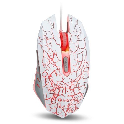 Мышь MG610 игровая проводная 1200-3600dpi бел. Intro Б0056136