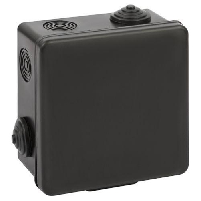 Коробка распаячная ОП 100х100х50мм с гермовводами 8 входов IP54 черн. KOR-100-100-50-8g-B Эра Б0061777