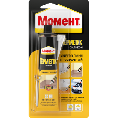 Герметик силиконовый универсальный прозр. 70 мл Момент Б0062501