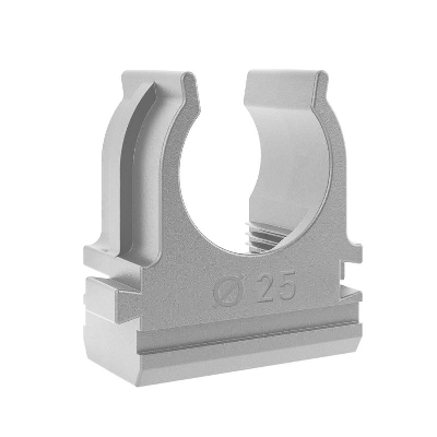Крепеж-клипса для труб d25мм сер. (уп.100шт) TOKOV ELECTRIC TKE-LC-25-C06/100