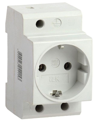 Розетка силовая РАр10-3-ОП с заземл. на DIN-рейку KARAT IEK MRD10-16