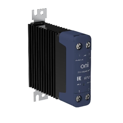 Реле твердотельное SSR1 15А 4-32В DC 24-480В AC с радиатором ONI SSR1-15DA480-RAD