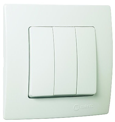 Выключатель 3-кл. Lillium 1вх. 3вых. Makel 32001091