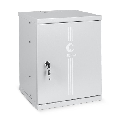 Шкаф телекоммуникационный настенный WSC-8Um 10дюйм 8U 326х300х405мм дверь метал. Cabeus 7790c
