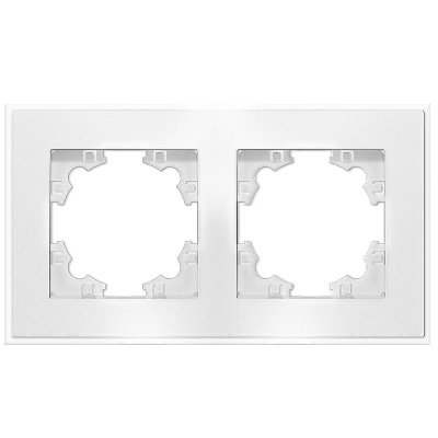 Рамка 2-м Афина стеклянная бел. UNIVersal 2243