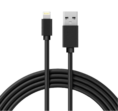 Кабель USB-A-Lightning для Apple 1А 1м ПВХ черн. Rexant 18-1122