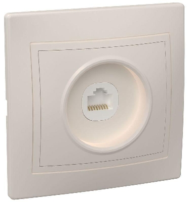 Розетка компьютерная 1-м СП Кварта РК10-ККм IP20 крем. GENERICA EKK10-K33-DM