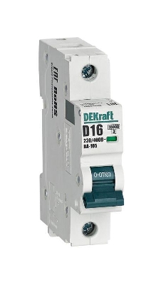 Выключатель автоматический модульный 1п D 16А 10кА ВА-105 DEKraft 13201DEK