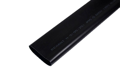Трубка термоусадочная среднестен. клеевая 95/25 (3-4:1) черн. 1м Rexant 26-0095
