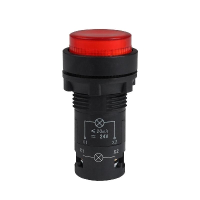 Кнопка с подсветкой OptiSignal Compact D22 С7-PL-B401 красн. 1НЗ 24В AC/DC XB7NW34B2 КЭАЗ 362086