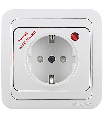 Розетка с сетевым фильтром с заземл. и с защитой от детей Mimoza бел. Makel 14002139K