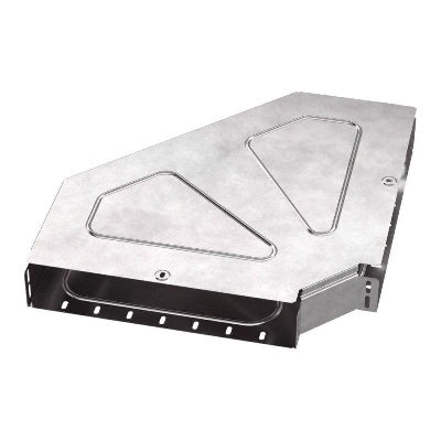 Угол для лотка горизонтальный 90град. 400х80 Стандарт с крышкой Промрукав PR16.0623