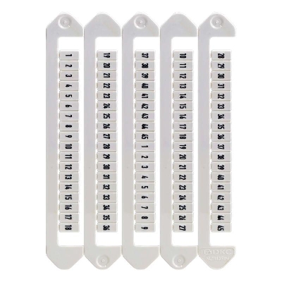 Маркировка для клемм ширина 5мм от 1 до 45 горизонтальная ориентация DKC NUTB-5-1-45H