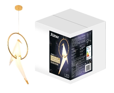 Светильник подвесной светодиодный декоративный BIRDIE 415х1200 4000 зол. Ritter 51603 7