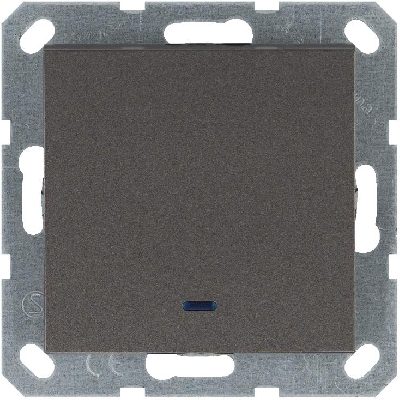 Переключатель проходной 1-кл. 10А IP20 с подсветкой механизм мокко Jasmart G3012NZ