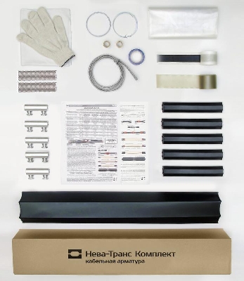 Муфта кабельная соединит. 1кВ 1ПСТб(тк)-5х(16-25) с болтов. соединителями Нева-Транс Комплект 22010021