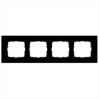 Рамка 4-м G-Glass стекло черн. Black Glass Jasmart G1004GB