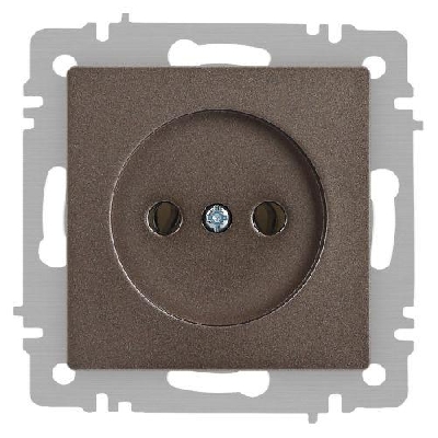 Розетка 1-м СП Accent 6-201-08 16А IP20 250В 2P бронза Intro Б0063670