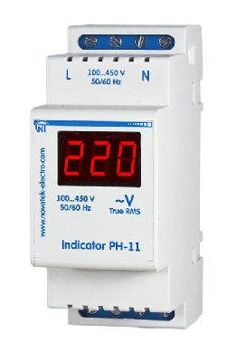 Индикатор напряжения РН-11 (вольтметр) однофазный цифровой 220В НовАтек-Электро 3425600110