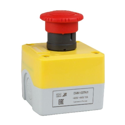 Пост кнопочный OptiSignal D22 C5-BK-1-ESTR-01 1НЗ авар. стоп. возврат поворотом XALK178 КЭАЗ 338521
